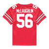 Ohio State Buckeyes Nike #56 Seth McLaughlin Student Athlete Scarlet Football Jersey - Back View