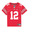 Ohio State Buckeyes Nike #12 Air Noland Student Athlete Scarlet Football Jersey - Front View