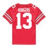 Ohio State Buckeyes Nike #13 Bryson Rodgers Student Athlete Scarlet Football Jersey - Back View