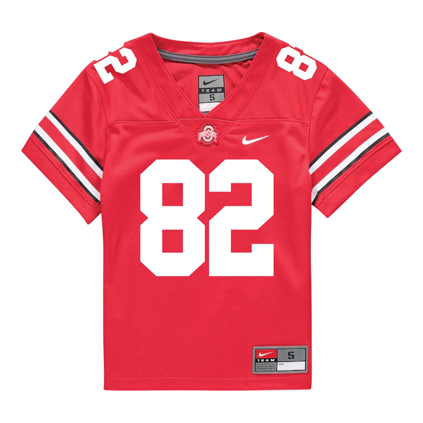 Ohio State Buckeyes Nike #82 David Adolph Student Athlete Scarlet Football Jersey - Front View