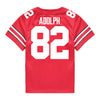Ohio State Buckeyes Nike #82 David Adolph Student Athlete Scarlet Football Jersey - Back View