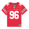 Ohio State Buckeyes Nike #96 Collin Johnson Student Athlete Scarlet Football Jersey - Front View