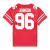 Ohio State Buckeyes Nike #96 Collin Johnson Student Athlete Scarlet Football Jersey - Back View
