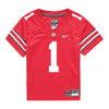 Ohio State Buckeyes Nike #1 Quinshon Judkins Student Athlete Scarlet Football Jersey - Front View