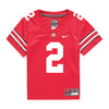 Ohio State Buckeyes Nike #2 Caleb Downs Student Athlete Scarlet Football Jersey - Front View