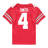 Ohio State Buckeyes Nike #4 Jeremiah Smith Student Athlete Scarlet Football Jersey - Back View