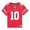 Ohio State Buckeyes Nike #10 Julian Sayin Student Athlete Scarlet Football Jersey - Front View