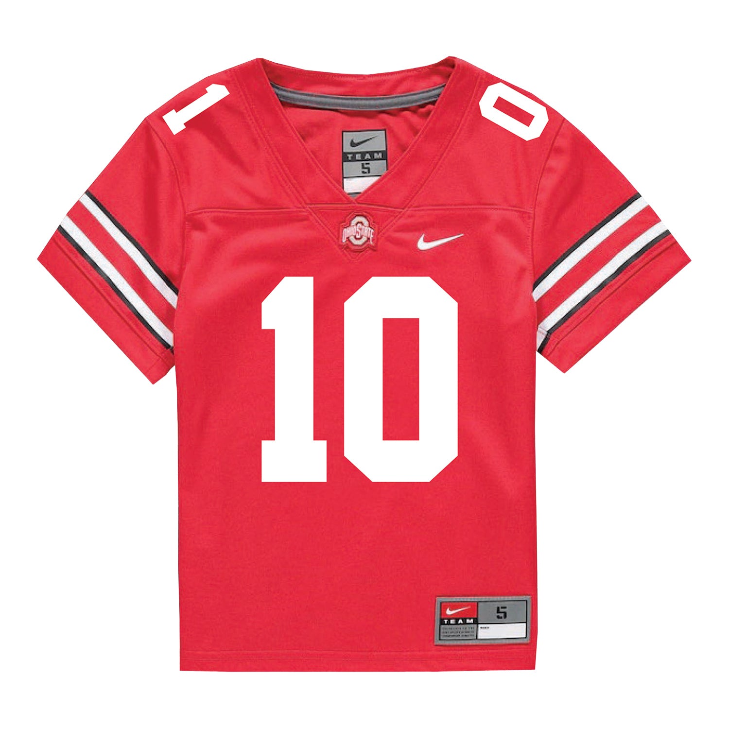 Youth Ohio State Buckeyes #10 Julian Sayin Student Athlete Football Jersey - Front View