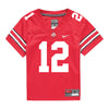 Ohio State Buckeyes Nike #12 Bryce West Student Athlete Scarlet Football Jersey - Front View