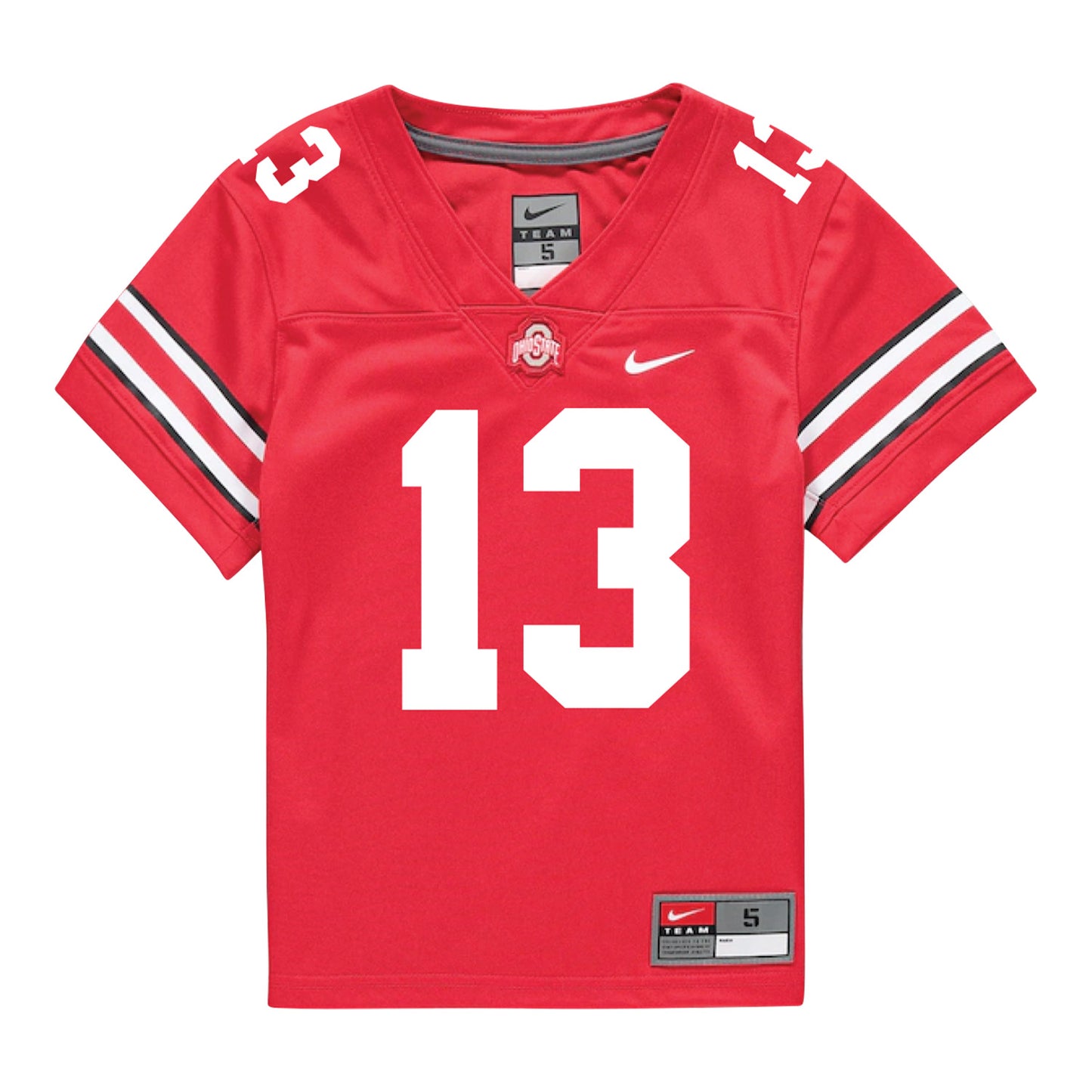 Ohio State Buckeyes Nike #13 Miles Lockhart Student Athlete Scarlet Football Jersey - Front View