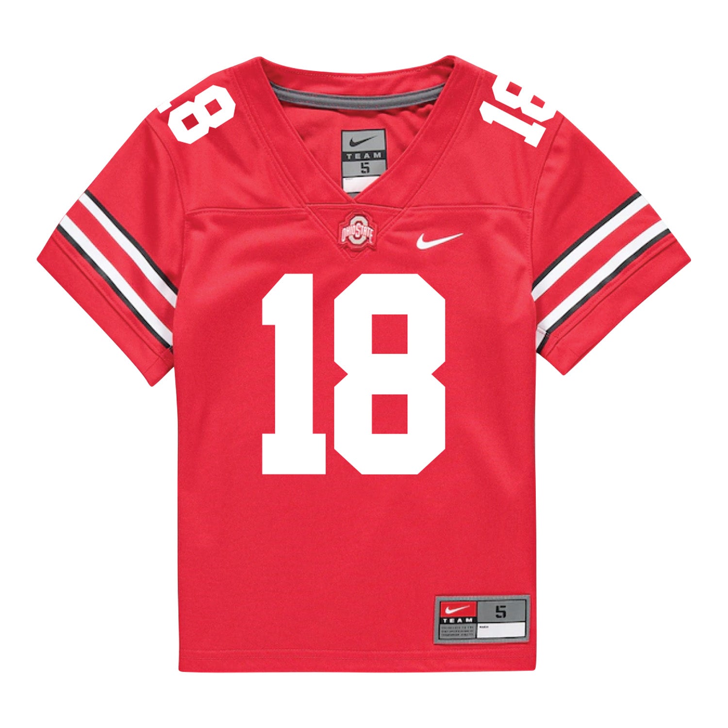 Youth Ohio State Buckeyes #18 Will Howard Student Athlete Football Jersey - Front View