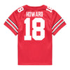 Ohio State Buckeyes Nike #18 Will Howard Student Athlete Scarlet Football Jersey - Back View