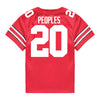 Ohio State Buckeyes Nike #20 James Peoples Student Athlete Scarlet Football Jersey - Back View