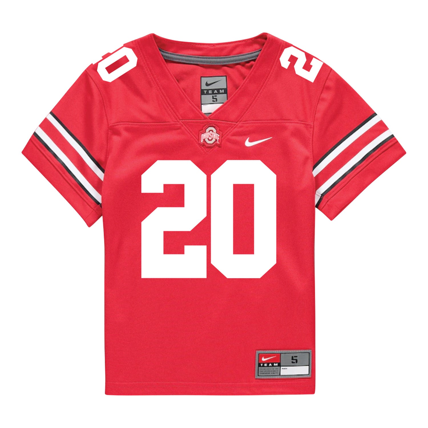 Ohio State Buckeyes Nike #20 Arvell Reese Student Athlete Scarlet Football Jersey - Front View