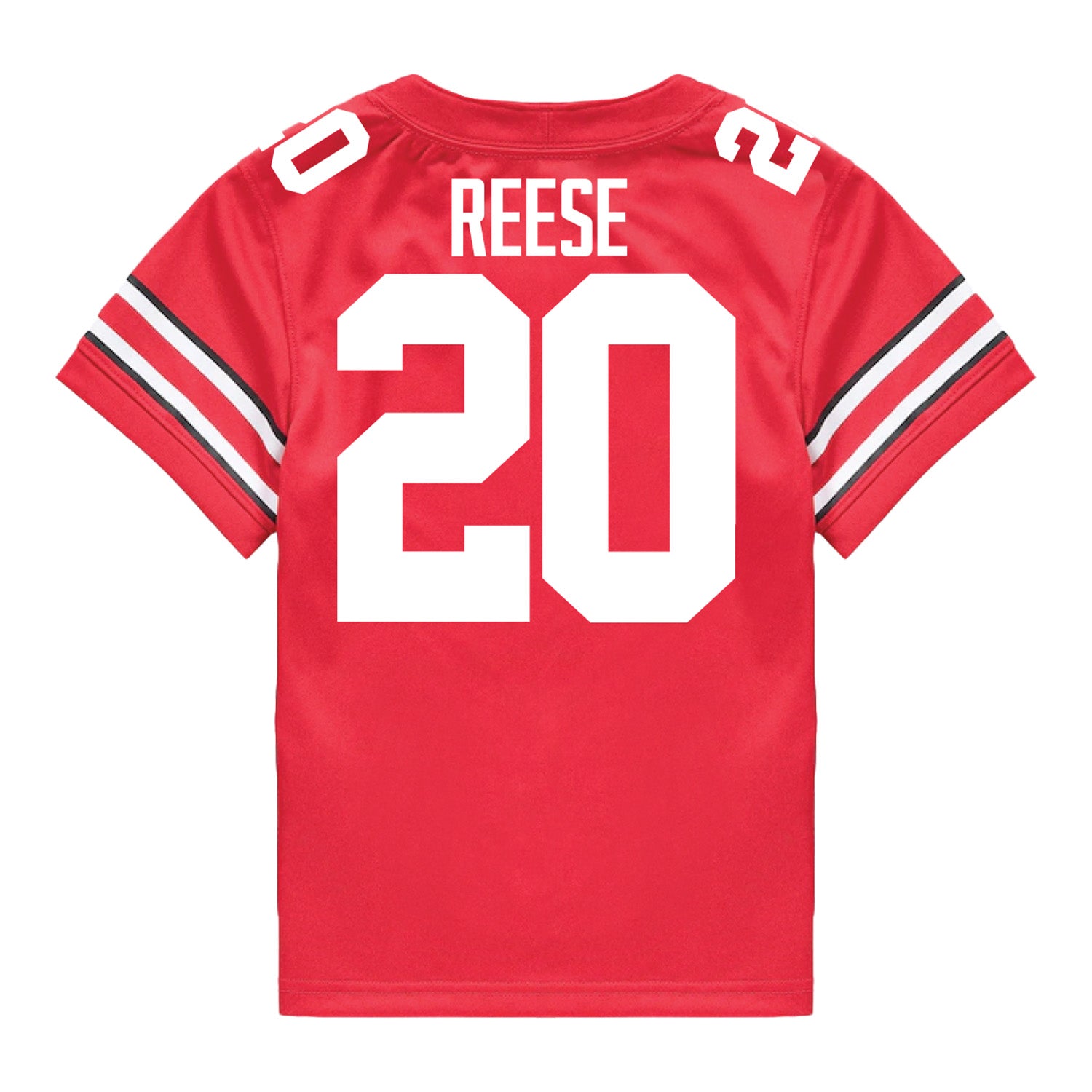 Ohio State Buckeyes Nike #20 Arvell Reese Student Athlete Scarlet Football Jersey - Back View