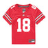 Ohio State Buckeyes Nike #18 Jaylen McClain Student Athlete Scarlet Football Jersey - Front View