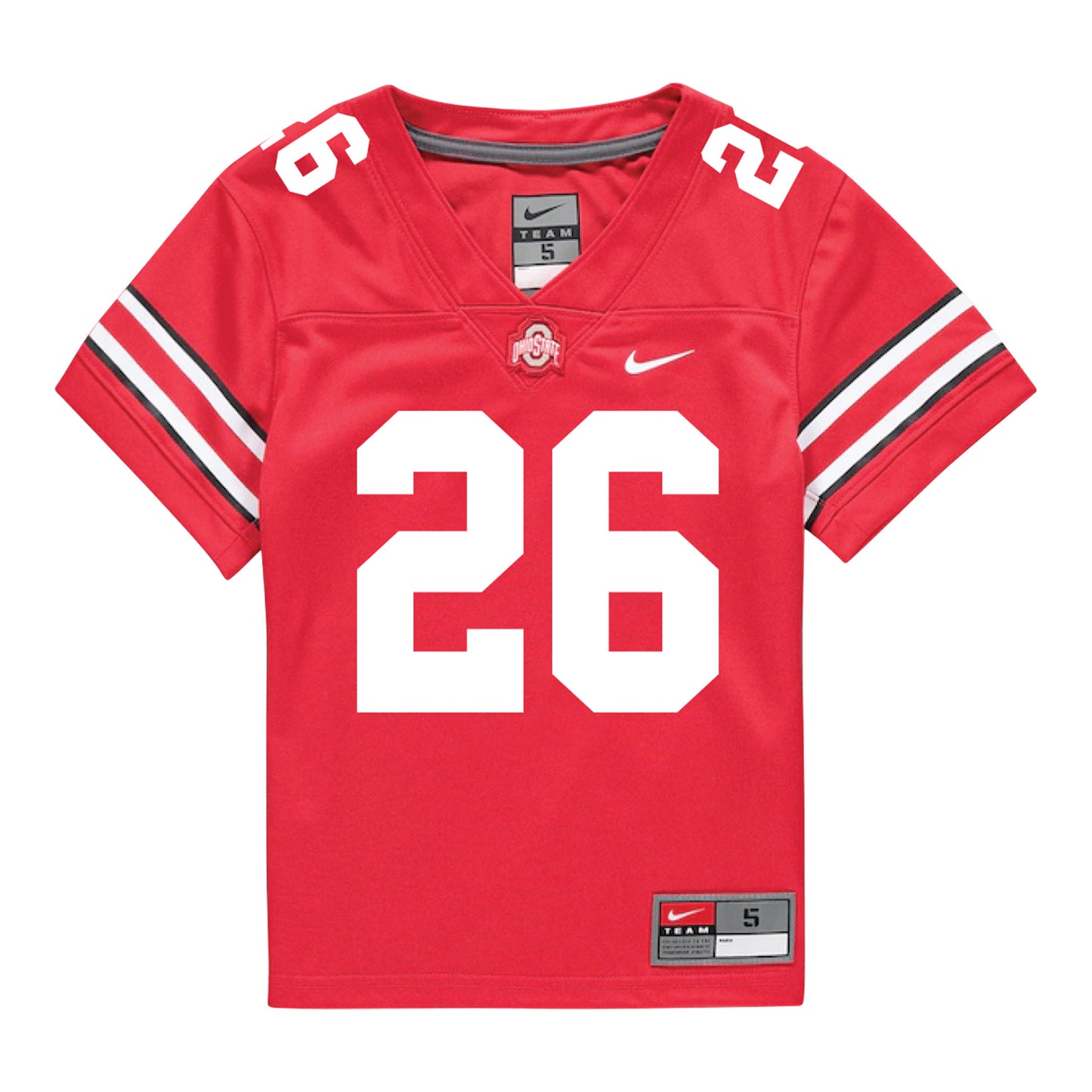 Ohio State Buckeyes Nike #26 Payton Pierce Student Athlete Scarlet Football Jersey - Front View