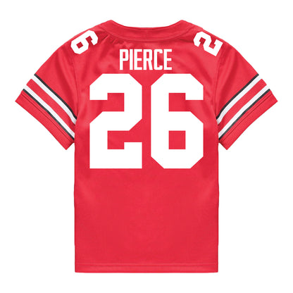 Ohio State Buckeyes Nike #26 Payton Pierce Student Athlete Scarlet Football Jersey - Back View