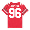 Ohio State Buckeyes Nike #96 Eddrick Houston Student Athlete Scarlet Football Jersey - Back View