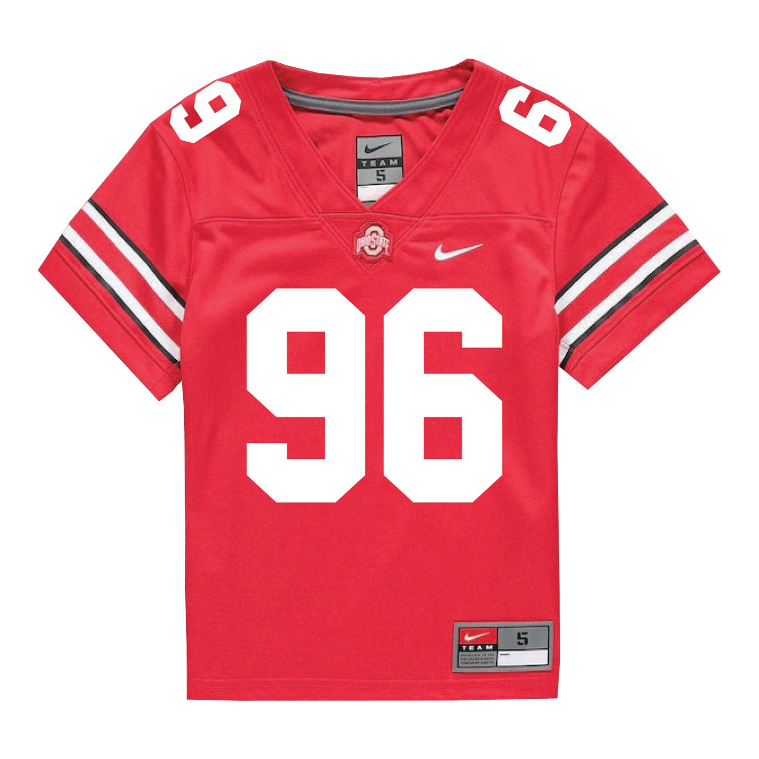 Ohio State Buckeyes Nike #96 Eddrick Houston Student Athlete Scarlet Football Jersey - Front View