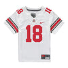 Ohio State Buckeyes Nike #18 Will Howard Student Athlete White Football Jersey - Front View