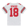 Ohio State Buckeyes Nike #18 Will Howard Student Athlete White Football Jersey - Back View