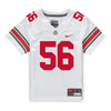 Ohio State Buckeyes Nike #56 Seth McLaughlin Student Athlete White Football Jersey - Front View