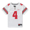 Ohio State Buckeyes Nike #4 Lorenzo Styles Student Athlete White Football Jersey - Front View