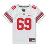 Ohio State Buckeyes Nike #69 Ian Moore Student Athlete White Football Jersey - Front View