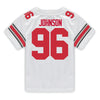 Ohio State Buckeyes Nike #96 Collin Johnson Student Athlete White Football Jersey - Back View