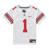 Ohio State Buckeyes Nike #1 Quinshon Judkins Student Athlete White Football Jersey - Front View