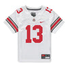 Ohio State Buckeyes Nike #13 Bryson Rodgers Student Athlete White Football Jersey - Front View