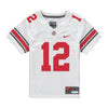 Ohio State Buckeyes Nike #12 Bryce West Student Athlete White Football Jersey - Front View