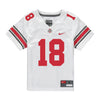 Ohio State Buckeyes Nike #18 Jaylen McClain Student Athlete White Football Jersey - Front View