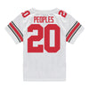 Ohio State Buckeyes Nike #20 James Peoples Student Athlete White Football Jersey - Back View