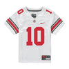 Ohio State Buckeyes Nike #10 Julian Sayin Student Athlete White Football Jersey - Front View