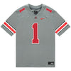 Ohio State Buckeyes Nike #1 Quinshon Judkins Student Athlete Gray Football Jersey - Front View