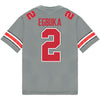 Ohio State Buckeyes Nike #2 Emeka Egbuka Student Athlete Gray Football Jersey - Back View