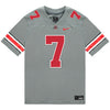 Ohio State Buckeyes Nike #7 Jordan Hancock Student Athlete Gray Football Jersey - Front View