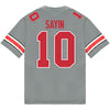 Ohio State Buckeyes Nike #10 Julian Sayin Student Athlete Gray Football Jersey - Back View