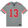 Ohio State Buckeyes Nike #13 Bryson Rodgers Student Athlete Gray Football Jersey - Front View
