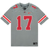 Ohio State Buckeyes Nike #17 Mitchell Melton Student Athlete Gray Football Jersey - Front View