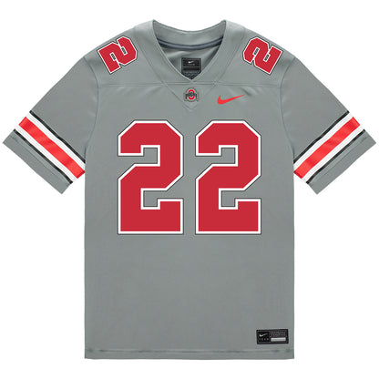 Ohio State Buckeyes Nike #22 Calvin Simpson-Hunt Student Athlete Gray Football Jersey - Front View