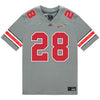 Ohio State Buckeyes Nike #28 TC Caffey Student Athlete Gray Football Jersey - Front View