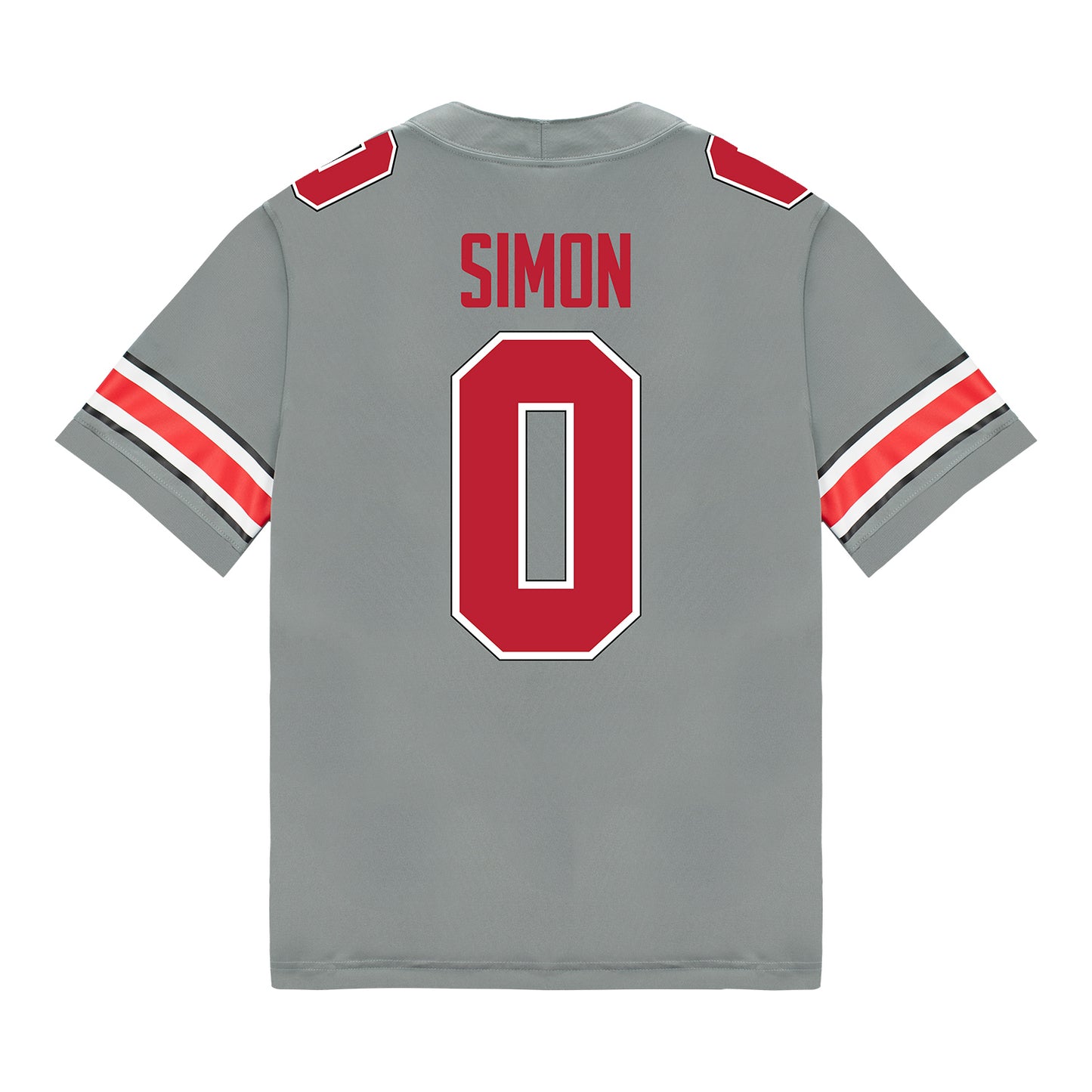 Ohio State Buckeyes Nike #0 Cody Simon Student Athlete Gray Football Jersey - Back View