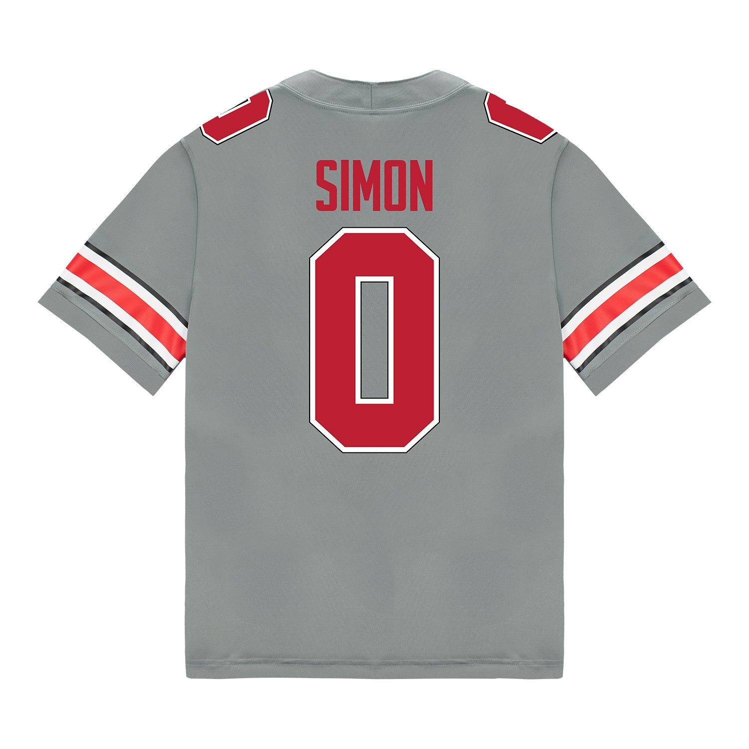 Ohio State Buckeyes Nike #0 Cody Simon Student Athlete Gray Football Jersey - Back View