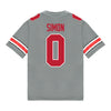 Ohio State Buckeyes Nike #0 Cody Simon Student Athlete Gray Football Jersey - Back View