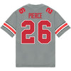 Ohio State Buckeyes Nike #35 Payton Pierce Student Athlete Gray Football Jersey - Back View