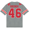 Ohio State Buckeyes Nike #46 Ryan Rudzinski Student Athlete Gray Football Jersey - Back View