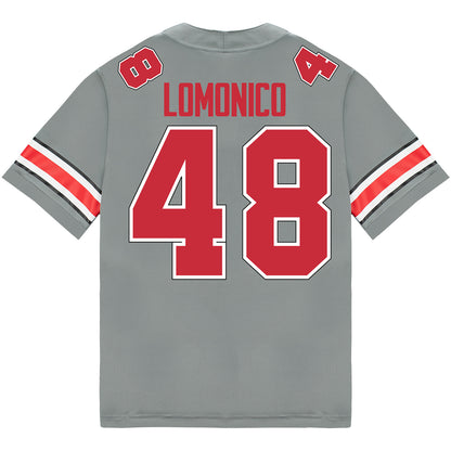 Ohio State Buckeyes Nike #48 Max Lomonico Student Athlete Gray Football Jersey - Back View